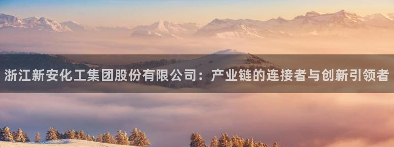 球盟会：浙江新安化工集团股份有限公司：产业链的连接者与创新引