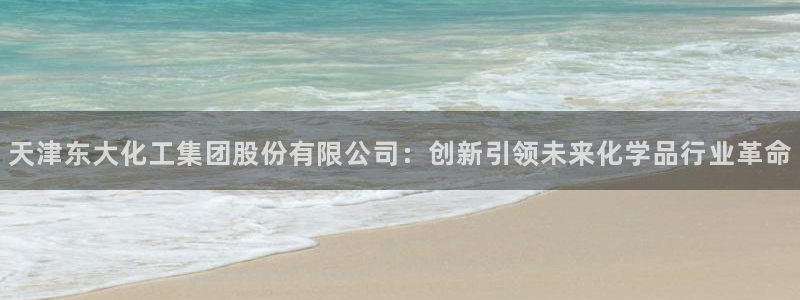 球盟会黑：天津东大化工集团股份有限公司：创新引领未来化学品行